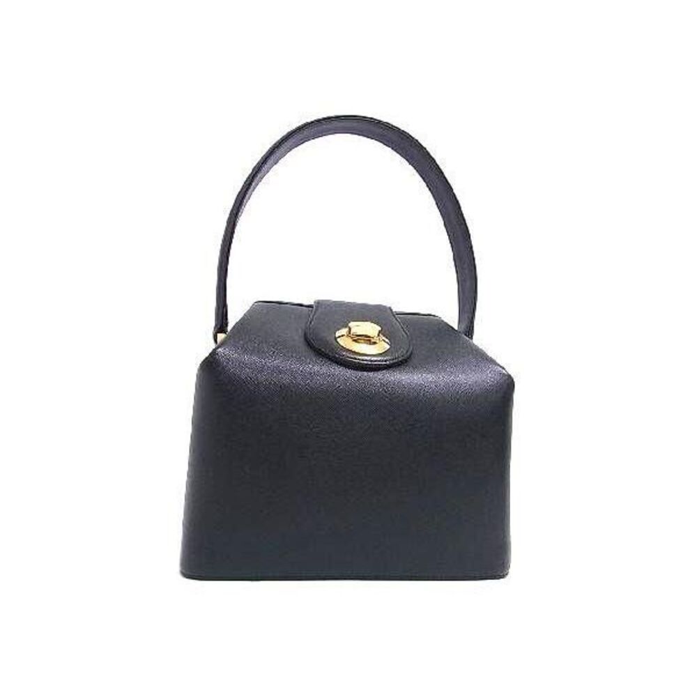 GIVENCHY Leather Turnlock One Handle Handbag Black